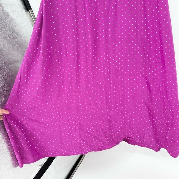 NWT Old Navy V-Neck Maxi Shift Dress In Polka Dot Potent Purple Plus Size XXL - Picture 4 of 11
